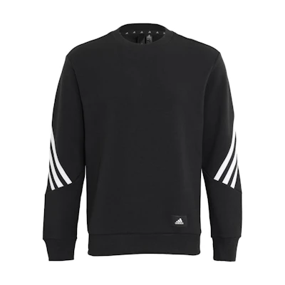 adidas Black Three-Stripes Crewneck Long Sleeve Sweatshirt (Japan Edition) H46538-JAPAN