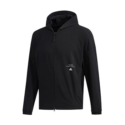 adidas Black Three-Stripes Hooded Casual Jacket FM5397