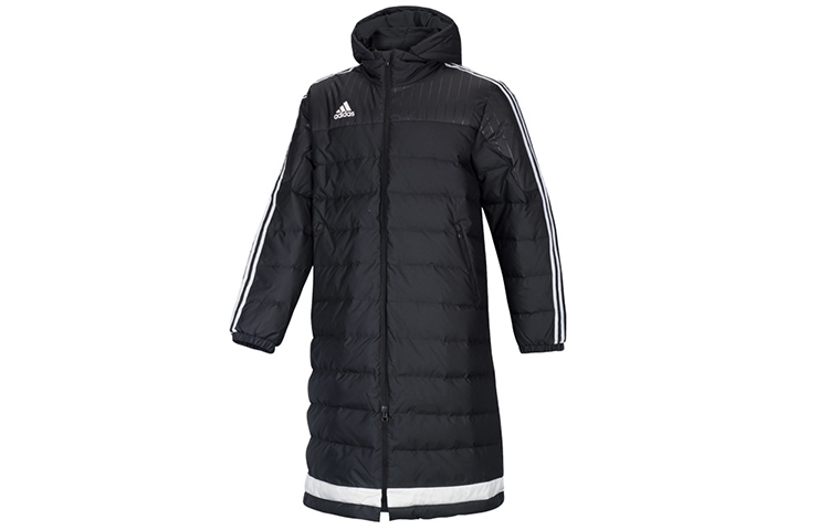 Order Adidas Black Tiro15 Long Down Puffer Jacket for Men Winter Sports Hooded Coat AA6885