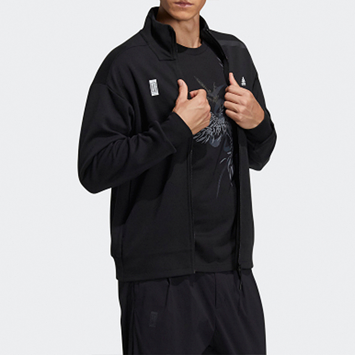 adidas Black Track Top Jacket Casual Sportswear GP0907 圖 6
