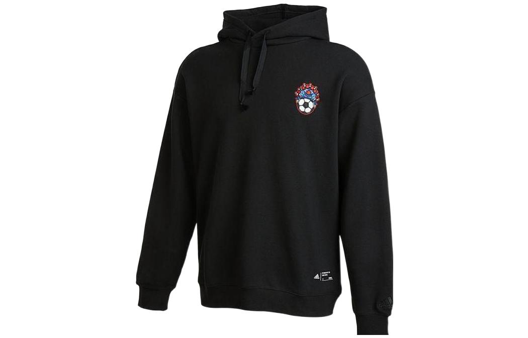 adidas Black Unisex Crewneck Pullover Sweatshirt with Minimal Embroidery Design IB2778