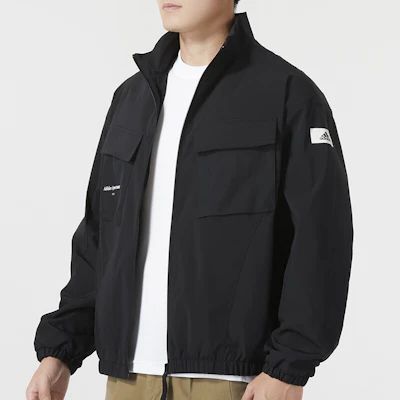 adidas Black Utility Logo Patch Stand Collar Long Sleeve Jacket IP4987 Sizing adidas Black Utility Logo Patch Stand Collar Long Sleeve Jacket IP4987