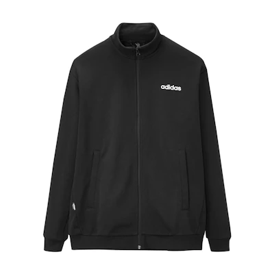 adidas Black Utility Solid Zip-Up Stand Collar Jacket JJ0423