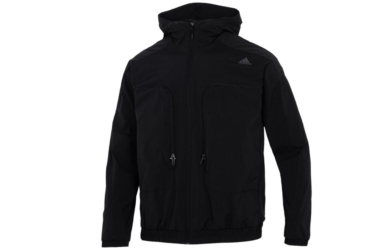 adidas Black Utility Workwear Multi-Pocket Hooded Jacket H38399