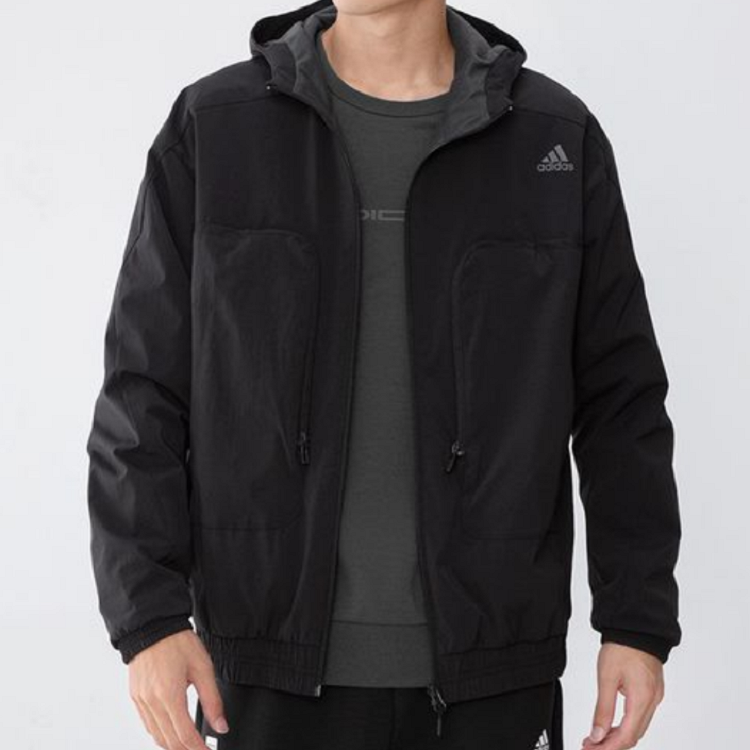 Details for adidas Black Utility Workwear Multi-Pocket Hooded Jacket H38399
