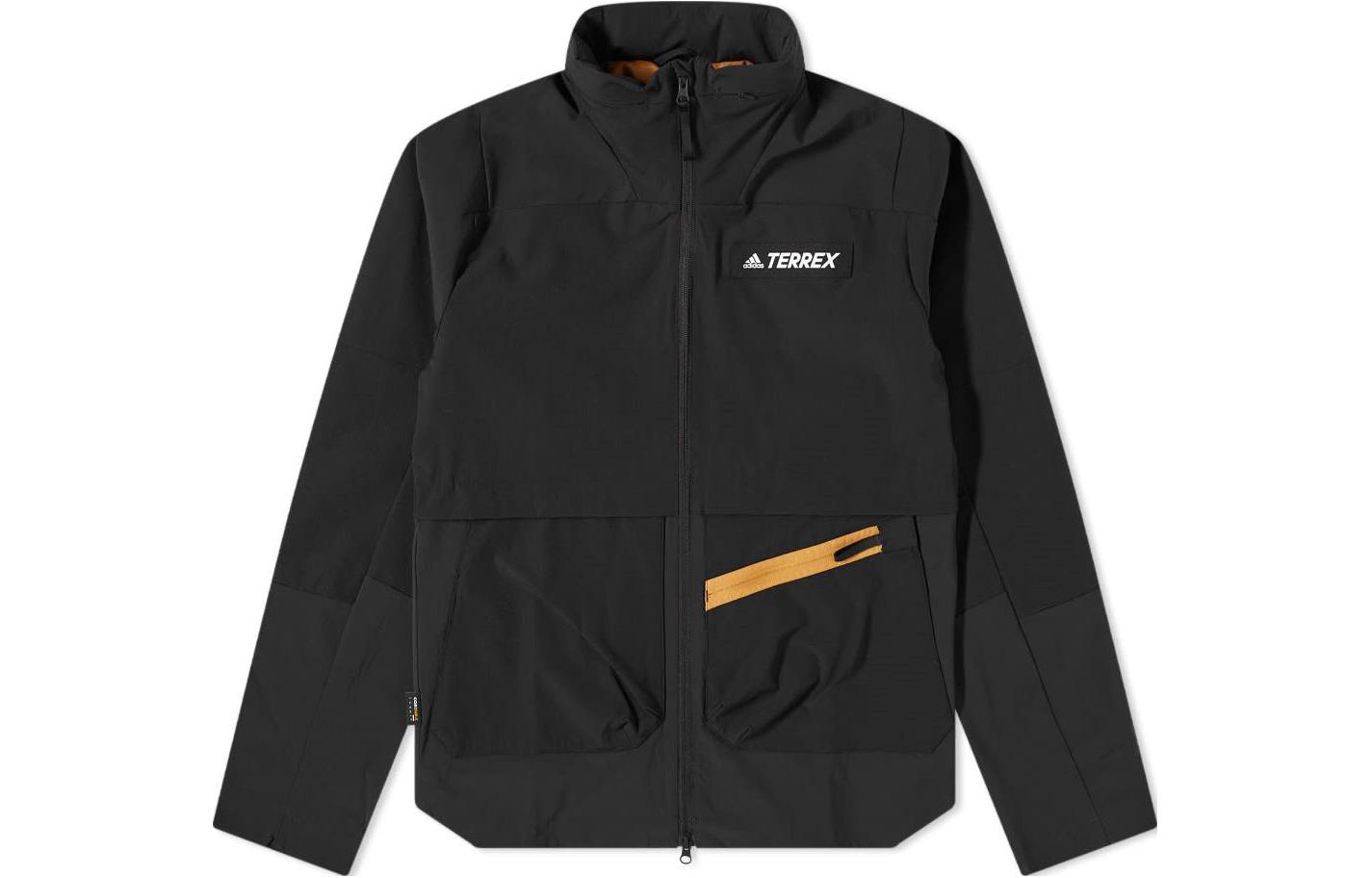 adidas Black Utility Zip-Up Hoodie Jacket with Solid Logo HE5204