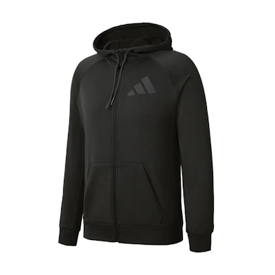 adidas Black Versatile Hooded Casual Fashion Jacket IN5560