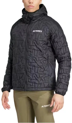 adidas Black Waterproof Hooded Zip-Up Jacket Long Sleeve IT3247 Shop adidas Black Waterproof Hooded Zip-Up Jacket Long Sleeve IT3247