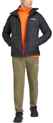 adidas Black Waterproof Hooded Zip-Up Jacket Long Sleeve IT3247 Details for adidas Black Waterproof Hooded Zip-Up Jacket Long Sleeve IT3247