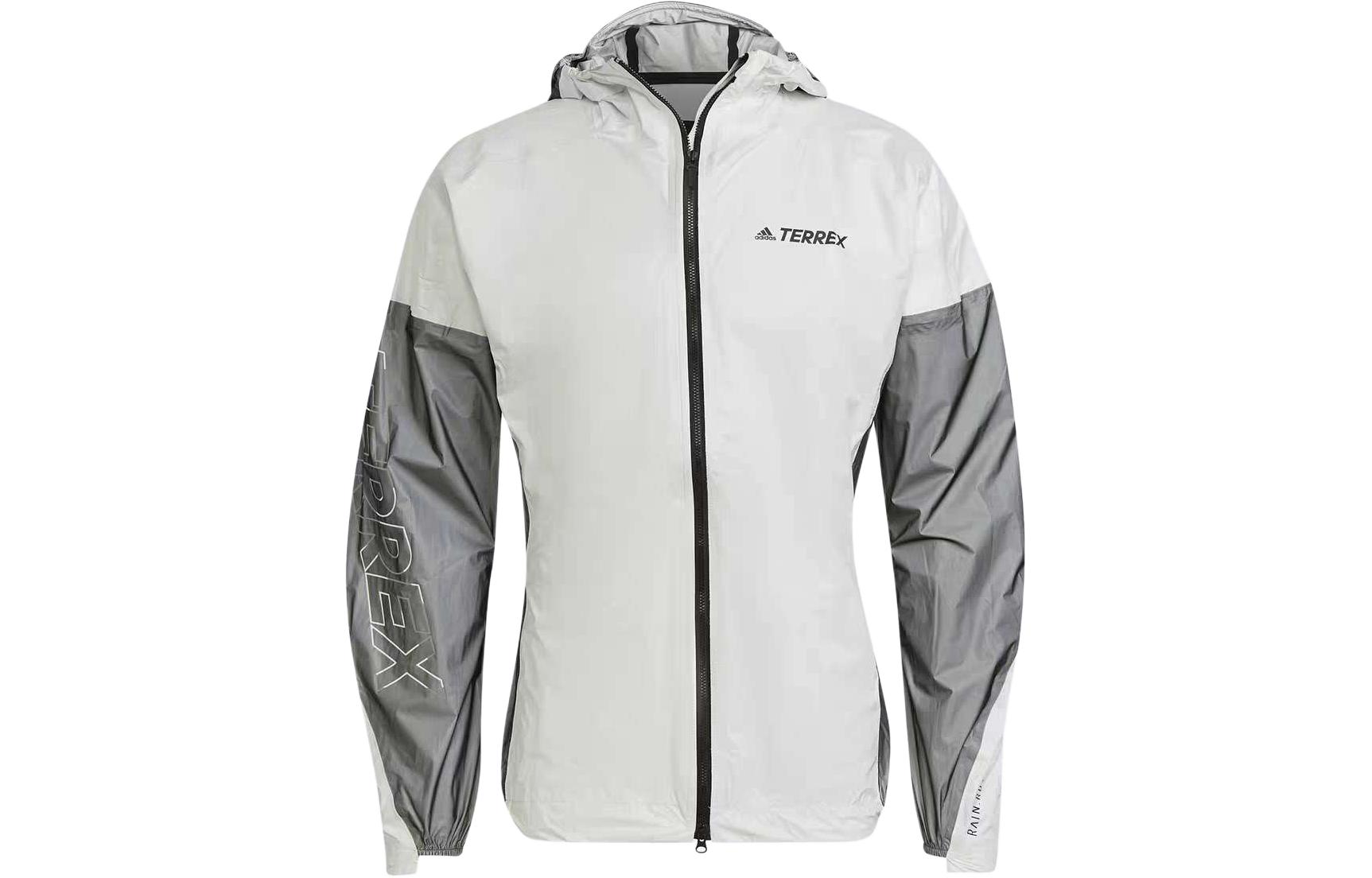 adidas Black White Outdoor Colorblock Zip Hoodie Jacket H44115