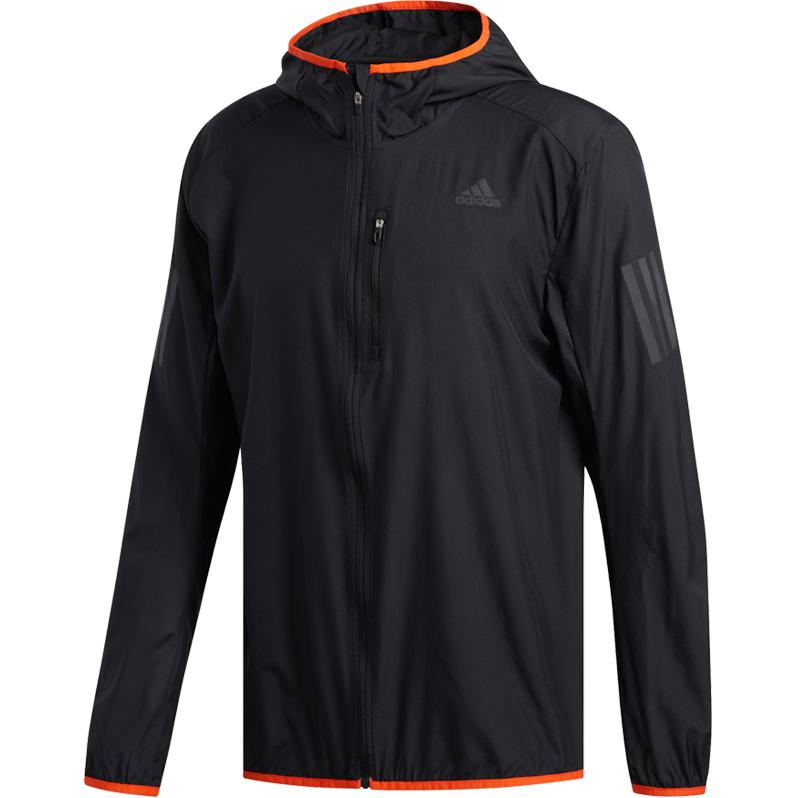 adidas Black Windbreaker Jacket for Running, Fitness, and Casual Wear DQ2518