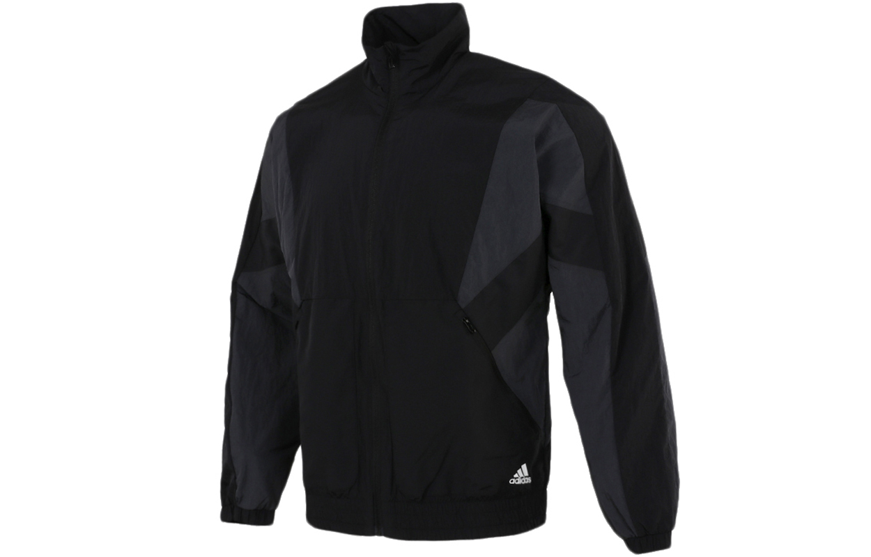adidas Black Windproof Breathable Training Running Jacket HE0587