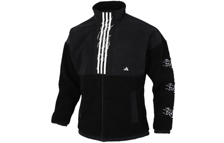 adidas Black Windproof Casual Warm Sports Jacket GM4435