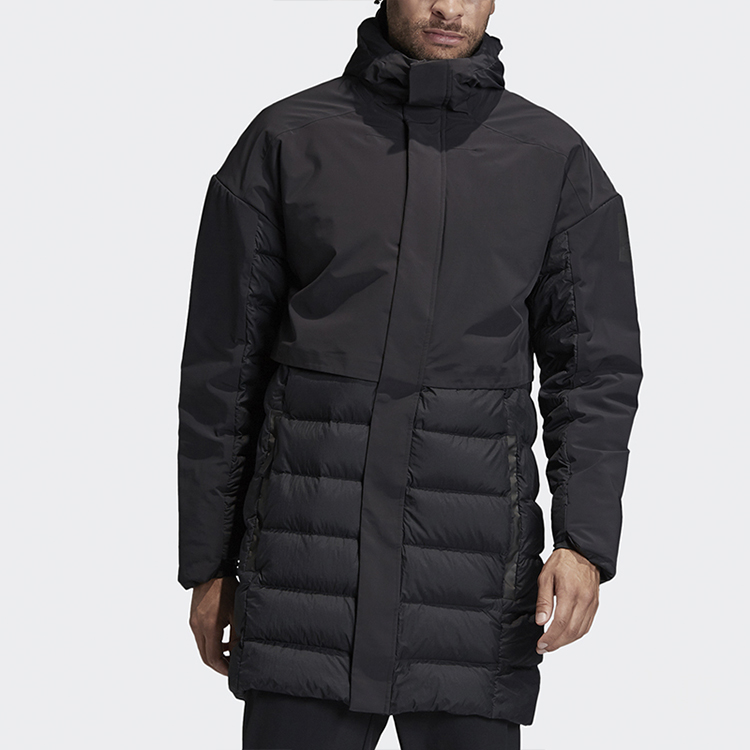 adidas Black Windproof Hooded Down Jacket for Winter Outdoor Activities. DZ1421 圖 4