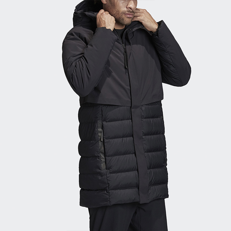 adidas Black Windproof Hooded Down Jacket for Winter Outdoor Activities. DZ1421 圖 7
