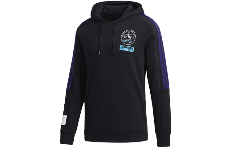 adidas Black World Travel Print Hoodie GM2278