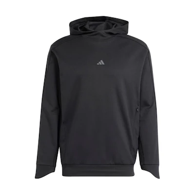 adidas Black Yoga Training Hoodie with Back Letter Print Design IR9527