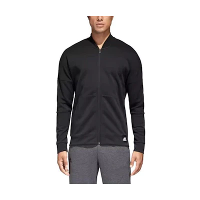 adidas Black Zip-Up Drop Shoulder Jacket DM9549