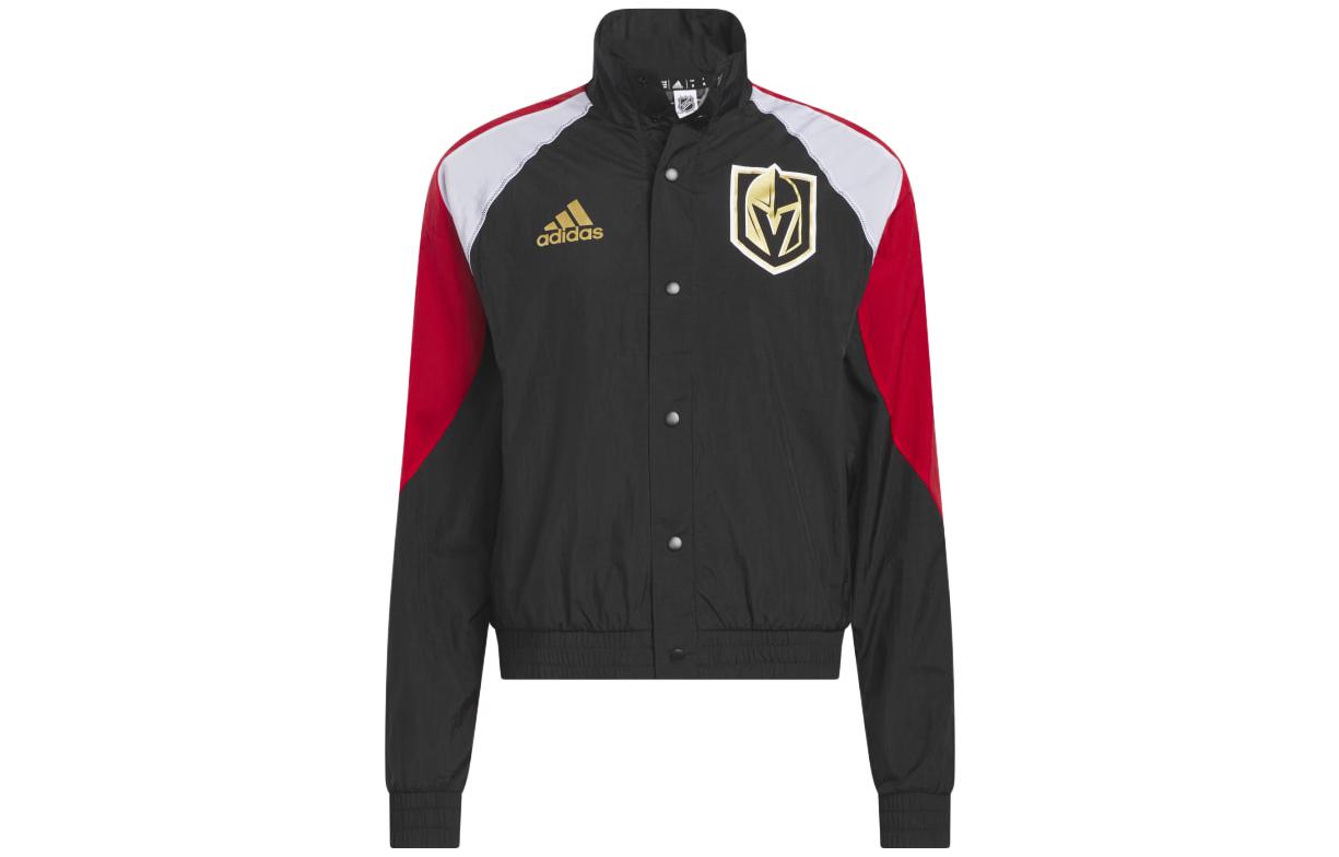 adidas Black Zip-Up Jacket with Back Letter Logo Print HS0406
