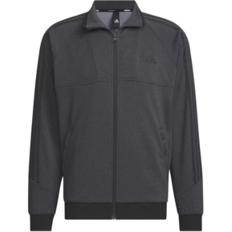 adidas Black Zip-Up Long-Sleeve Jacket with Logo Print IS5161