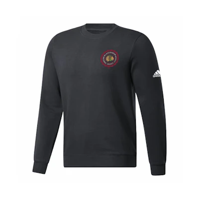 adidas Blackhawks Logo Print Hockey Long-Sleeve Sweatshirt Black IK9277