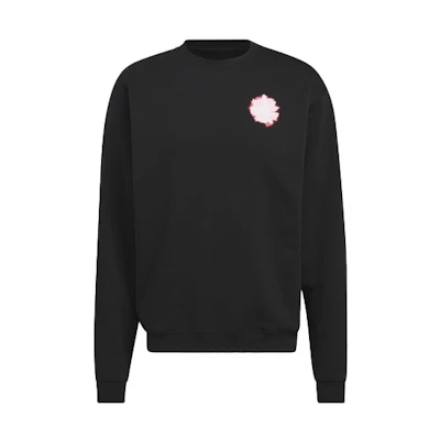 adidas BLOOM Black Crewneck Sweatshirt Floral Logo Unisex Casual Fit IC7744