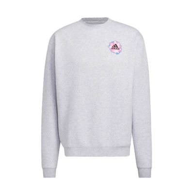 adidas Bloom Crew Sweatshirt Floral Print Unisex Light Heather Gray IC7769