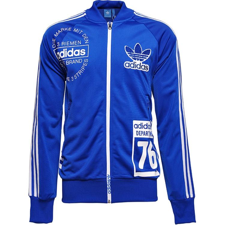adidas Blue Baseball Collar Long Sleeve Jacket - Casual Sports Series AY8625