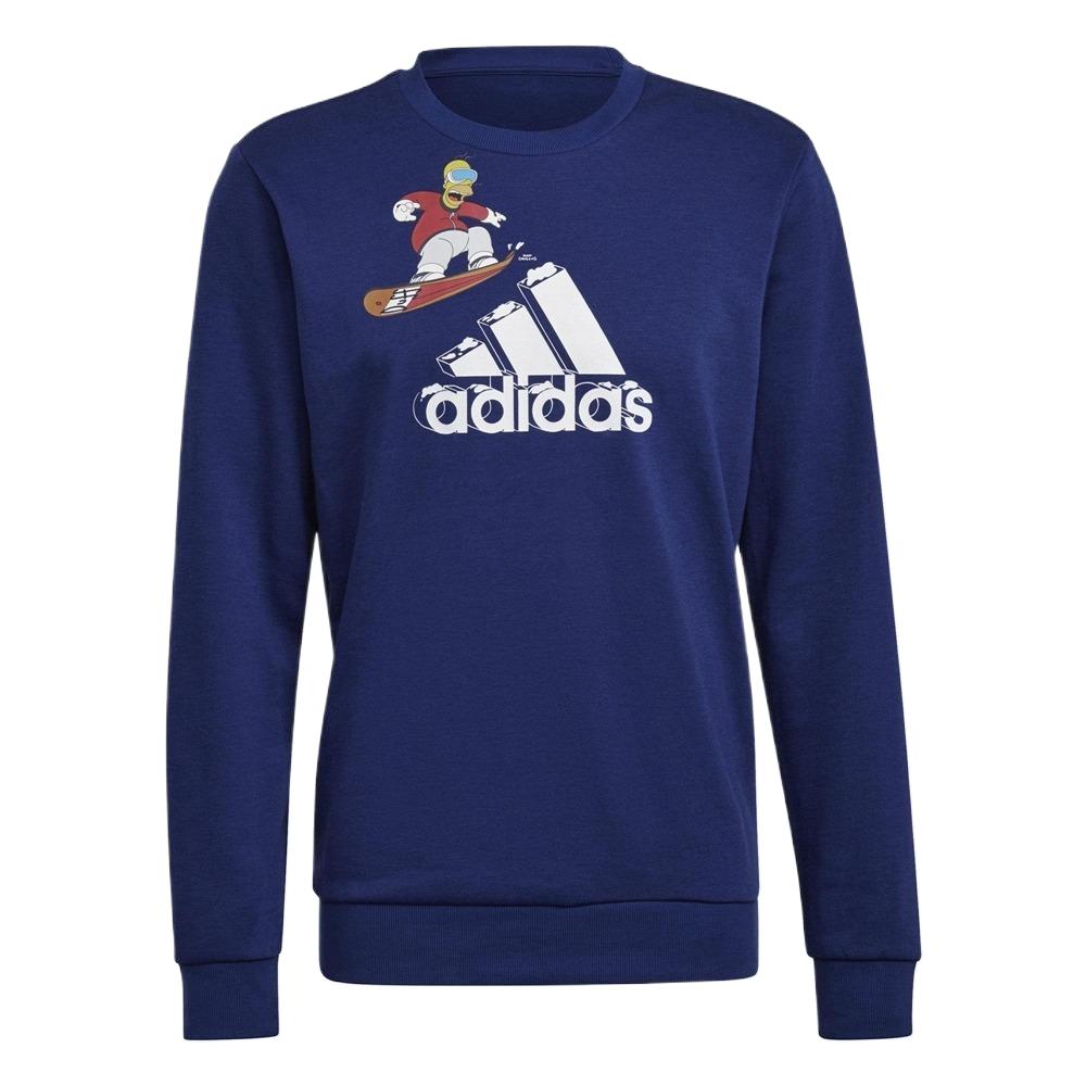 adidas Blue Cartoon Graphic Crewneck Sweatshirt HA7696