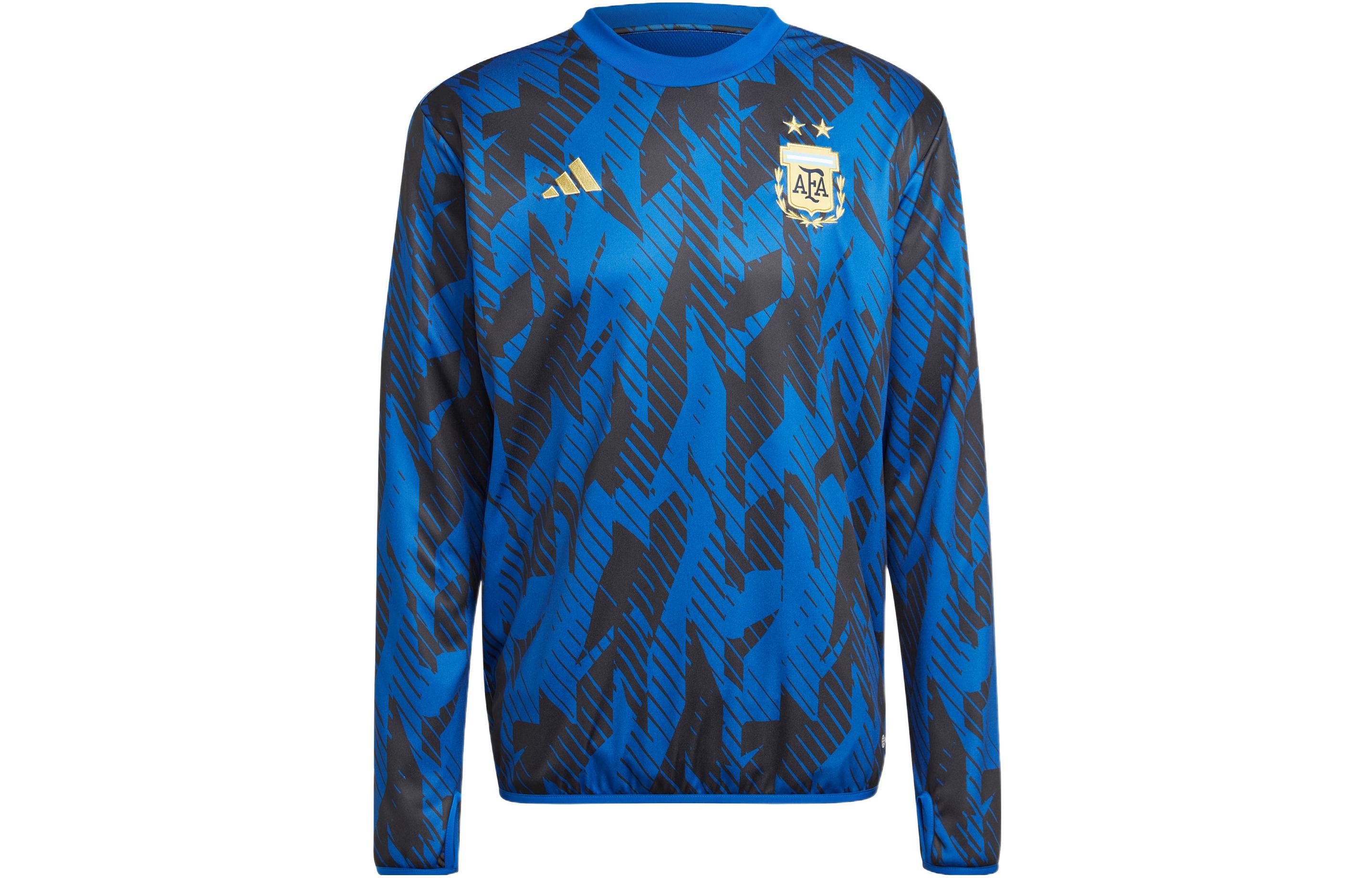 adidas Blue Crewneck Sweatshirt with Printed Logo HG7235