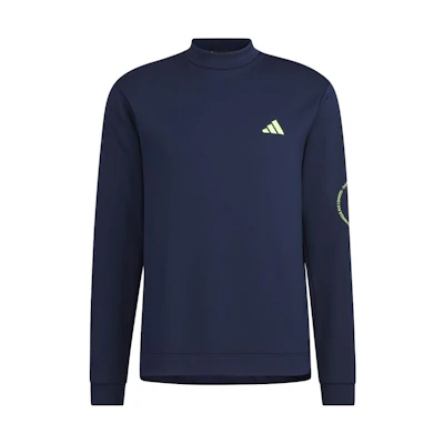 adidas Blue Crewneck Sweatshirt with Solid Logo Print HY0934