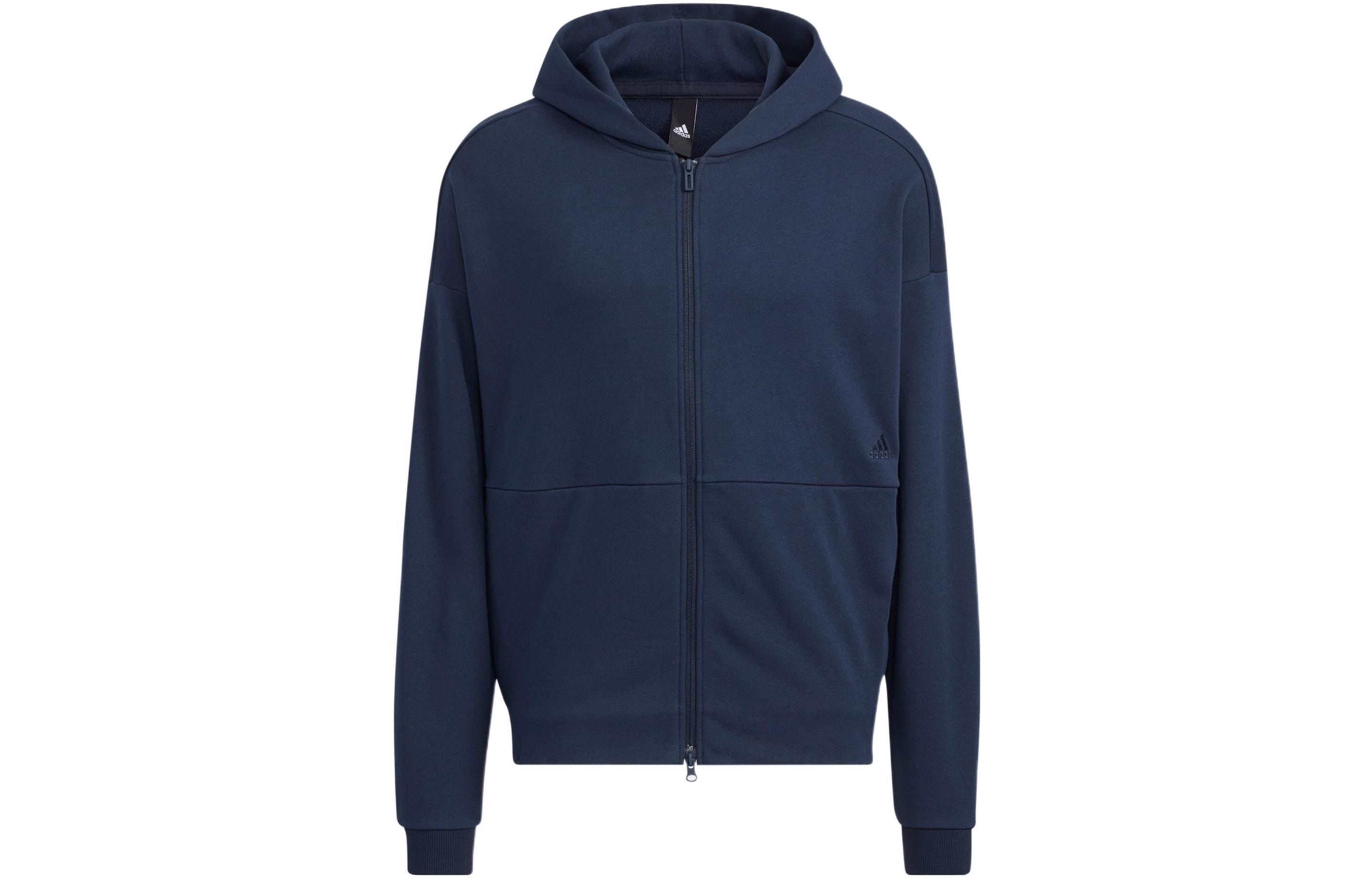 adidas Blue Hooded Full-Zip Sweatshirt Japan Edition Logo Design HD0081