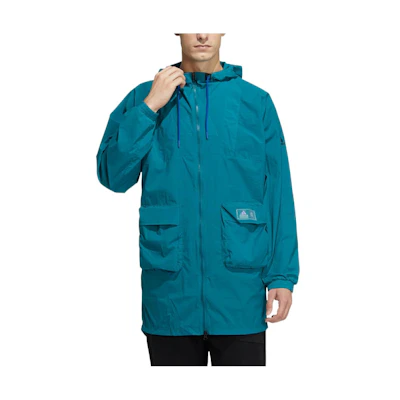 adidas Blue Hoodie with Logo Print and Pocket Design HE9926