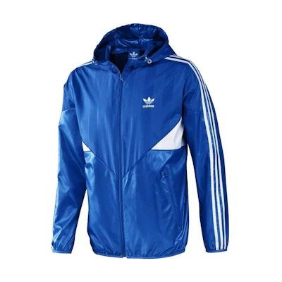 adidas Blue Logo Embroidered Zip-Up Hoodie Jacket F77759