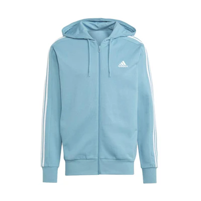 adidas Blue Logo Graphic Zip-Up Hoodie Jacket IC9838