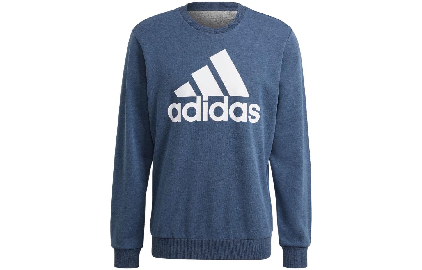 adidas Blue Logo Print Crewneck Pullover Sweatshirt GM6962
