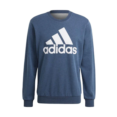 adidas Blue Logo Print Crewneck Pullover Sweatshirt GM6962