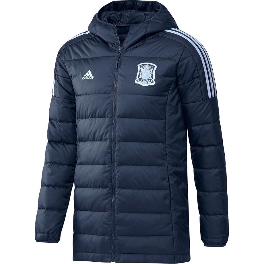 adidas Blue Logo Print Hooded Long Sleeve Zip Jacket GK9448
