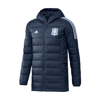 adidas Blue Logo Print Hooded Long Sleeve Zip Jacket GK9448