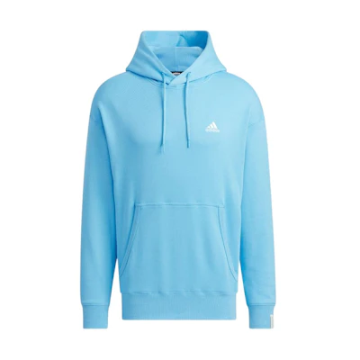 adidas Blue Logo Print Pullover Hoodie JF3970