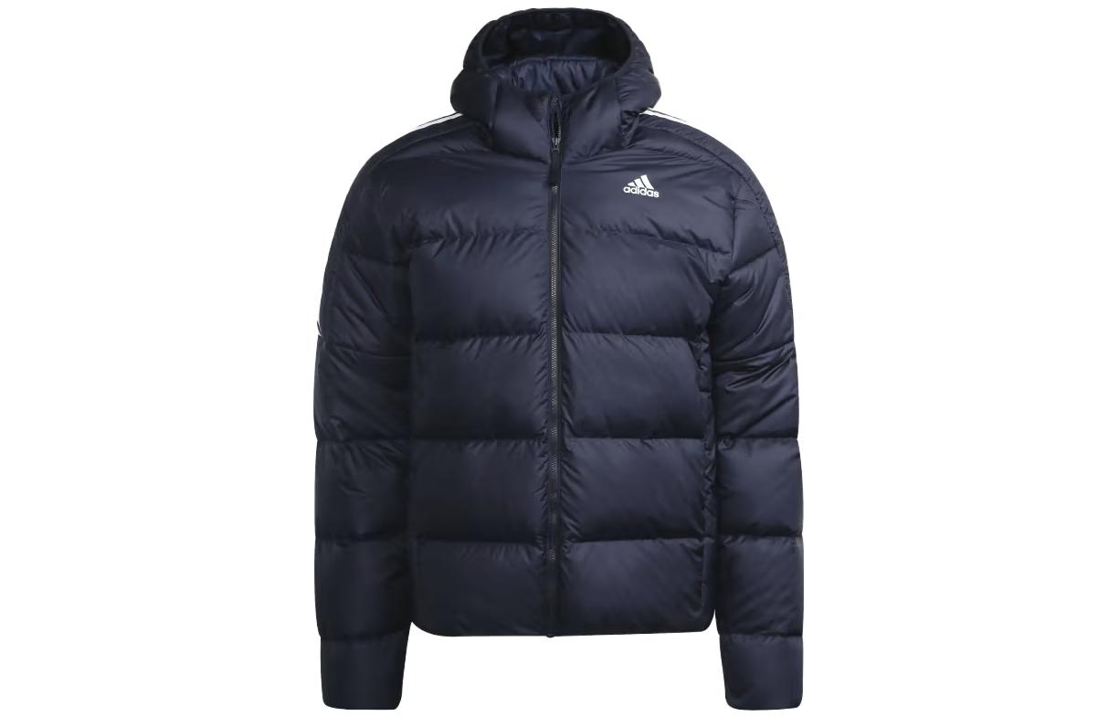 adidas Blue Logo Print Zip-Up Hoodie Jacket GT9133