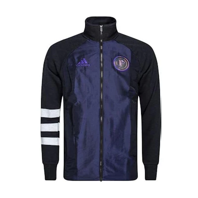 adidas Blue Purple Logo Printed Casual Jacket EH5751