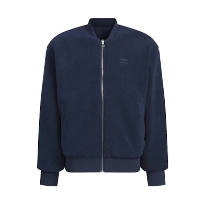adidas Blue Reversible Embroidered Badge Bomber Jacket Long Sleeve IN1027