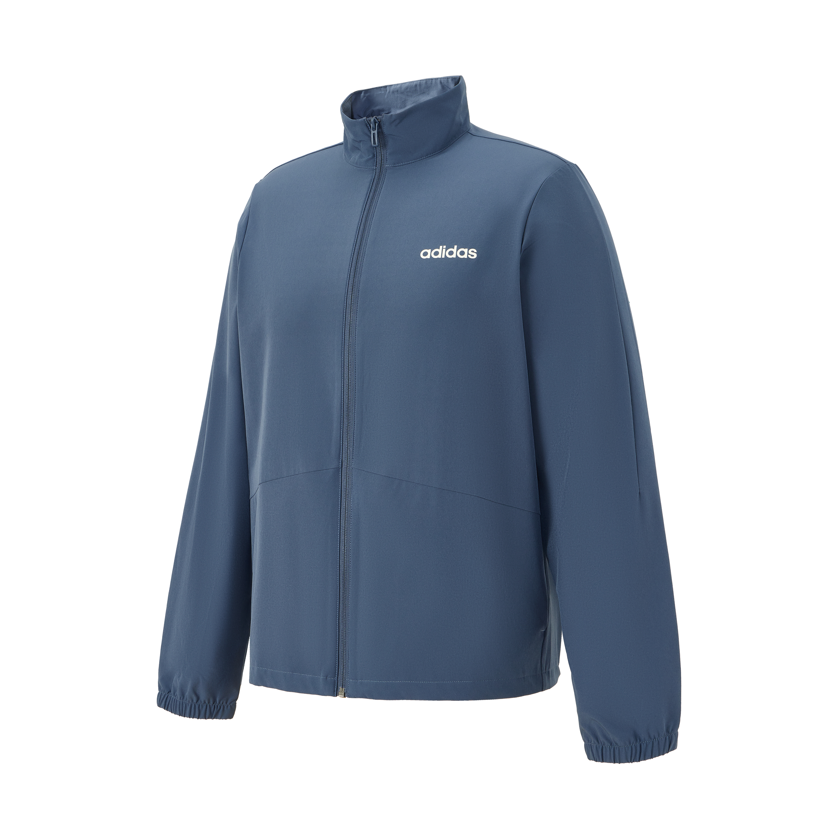 adidas Blue Stand Collar Zip-Up Long Sleeve Jacket JM2253