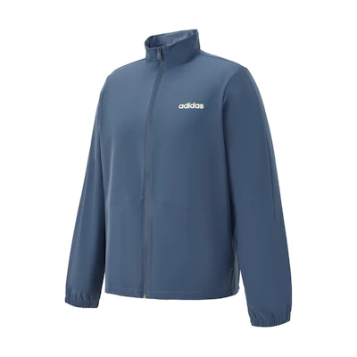 adidas Blue Stand Collar Zip-Up Long Sleeve Jacket JM2253