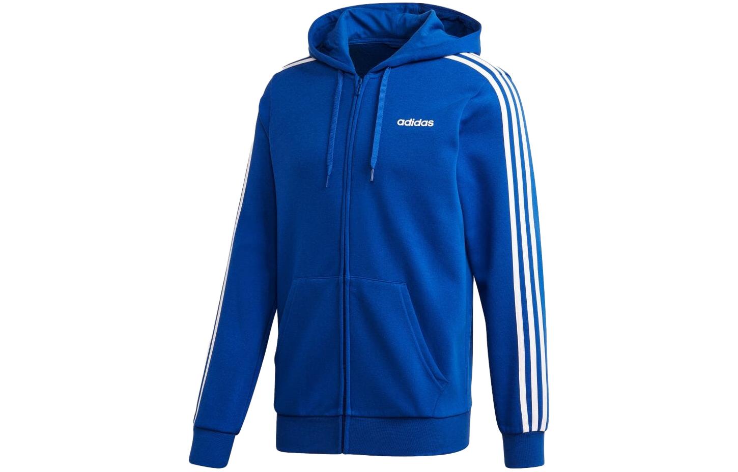 adidas Blue Stripe Logo Zip-Up Hoodie GD5231