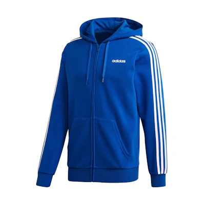 adidas Blue Stripe Logo Zip-Up Hoodie GD5231