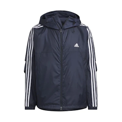 adidas Blue Striped Zip-Up Hoodie Jacket JF3954