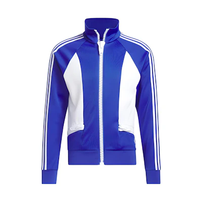 adidas Blue Striped Zip-Up Long-Sleeve Jacket HY1811