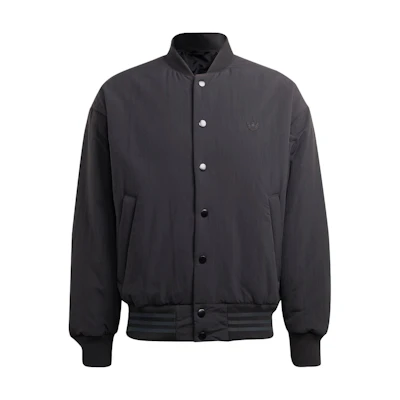 adidas Blue Version Solid Button-Up Track Jacket Black IA2455